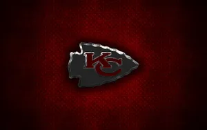 Dark Red Kansas City Chiefs Logo Wallpaper
