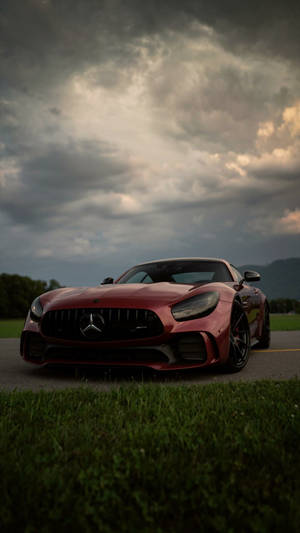 Dark Red Mercedes Iphone X Wallpaper