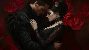Dark Romance Embrace Wallpaper