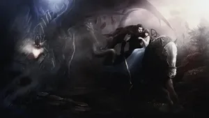 Dark Romance Enchanted Forest Wallpaper