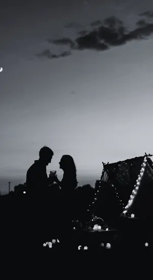 Dark Romance Under Moonlight Wallpaper