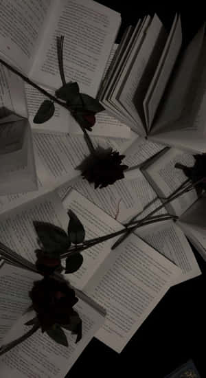 Dark Roses And Forbidden Pages Wallpaper