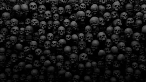 Dark Scary Skulls Wallpaper