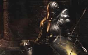 Dark Souls Black Knight Seated Wallpaper