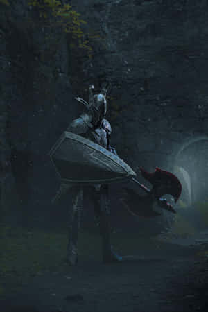 Dark Souls Black Knight Standing Guard Wallpaper