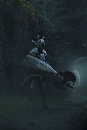 Dark Souls Black Knight Standing Guard Wallpaper