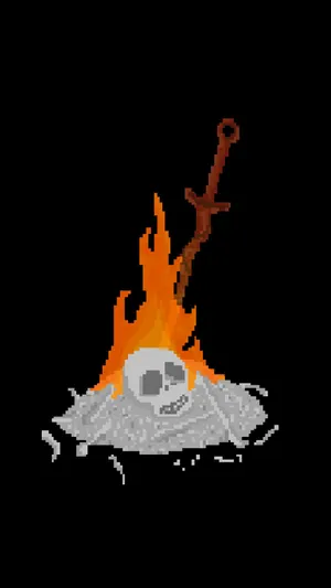 Dark Souls Bonfire Illuminating The Night Wallpaper