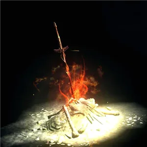 Dark Souls Bonfire In A Mysterious Setting Wallpaper