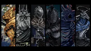 Dark Souls Bosses - Indomitable Foes Of The Dark Souls Universe Wallpaper