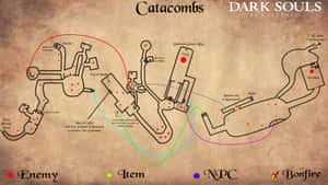 Dark Souls Remastered Catacombs Map Wallpaper