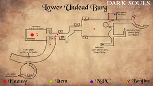 Dark Souls Remastered Lower Undead Burg Map Wallpaper