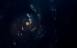 Dark Spiral Milky Way Galaxy In Space Wallpaper