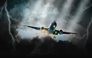 Dark Storm - A Powerful Storm Brewing Over A Rugged Landscape Wallpaper