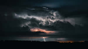 Dark Storm Approaching The Coast Wallpaper