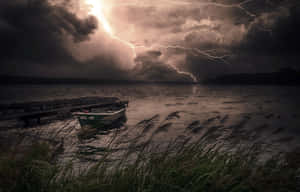 Dark Storm Brewing Over The Horizon Wallpaper