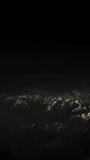 Dark Theme Snowy Mountains At Night Wallpaper