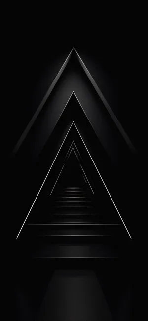 Dark_ Triangular_ Aesthetic_ Abstract Wallpaper