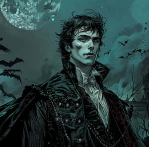 Dark Vampire Night Portrait Wallpaper