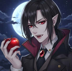 Dark Vampire With Apple Wallpaper