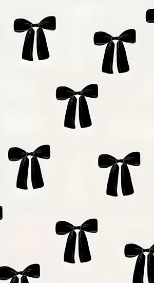 Dark Velvet Bows Pattern Wallpaper