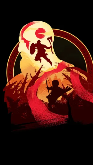 Dark War - A Futuristic Battle Scene Wallpaper