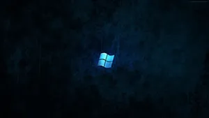 Dark Windows In Grunge Blue Color Wallpaper