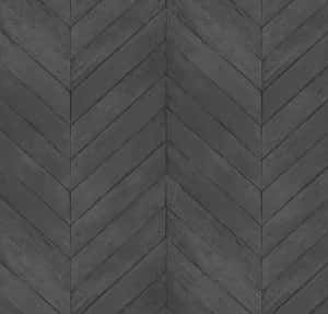 Dark Wood Chevron Pattern Wallpaper