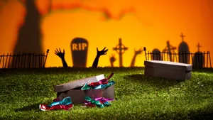 Dark Yet Spooky Halloween Coffins Wallpaper