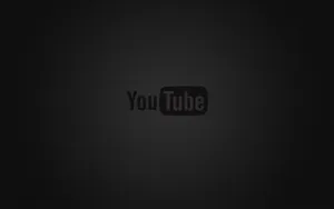 Dark Youtube Logo On Black Background Wallpaper