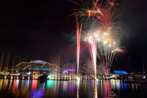Darling Harbor Fireworks Display Sydney Wallpaper