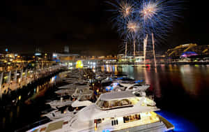 Darling Harbor Fireworks Display Sydney Wallpaper