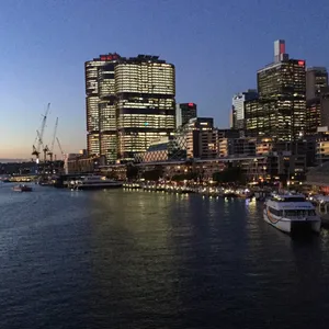 Darling Harbor Sydney Dusk Skyline Wallpaper