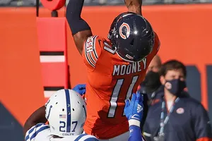 Darnell Mooney Catching Football Wallpaper