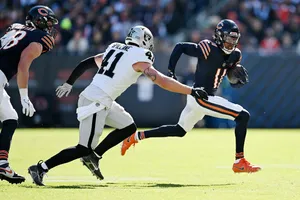 Darnell Mooney Chicago Bears Action Photo Wallpaper