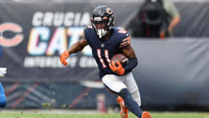 Darnell Mooney Chicago Bears Game Action Wallpaper