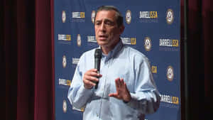 Darrell Issa Holding Microphone Wallpaper