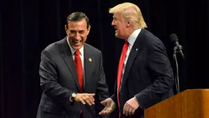 Darrell Issa Laughing With Donald Trump Wallpaper