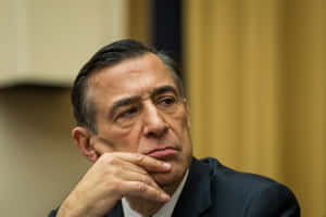 Darrell Issa With Hand On Chin Wallpaper