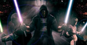 Darth Revan And Skywalker United In Battle. Wallpaper