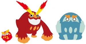 Darumaka_and_ Evolutions_ Illustration Wallpaper