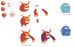 Darumakaand Darmanitan Evolution Set Wallpaper