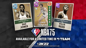 Dave Cowens Sam Jones And Willis Reed Collectible Cards Wallpaper