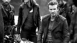 David Beckham Sporting A Classic Belstaff Jacket Wallpaper