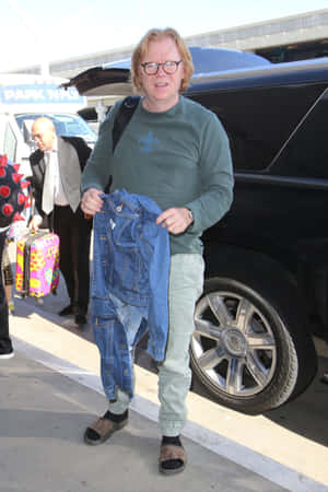 David Caruso Striking A Confident Pose Wallpaper