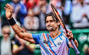 David Ferrer Waving To Audience Wallpaper