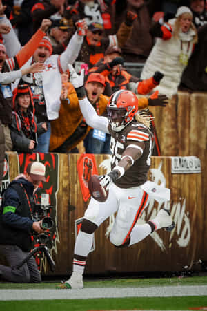 David Njoku Celebration Cleveland Browns Wallpaper