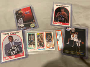 David Robinson And Shaquille O'neal Basketball Cards Wallpaper