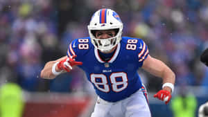 Dawson Knox Buffalo Bills Action Shot Wallpaper