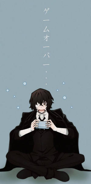 Dazai Engrossed In A Virtual Game Wallpaper