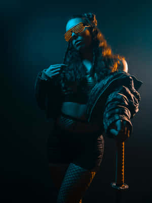 Dazzling Neon Fashion Show Wallpaper